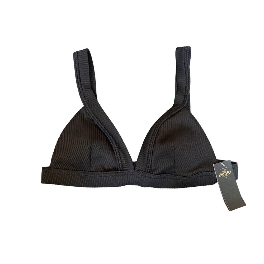 NWT Hollister Black Triangle Bikini Top - Medium